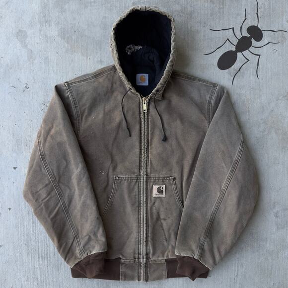 Carhartt Other - Vintage Y2K Carhartt brown hooded work wear jacket